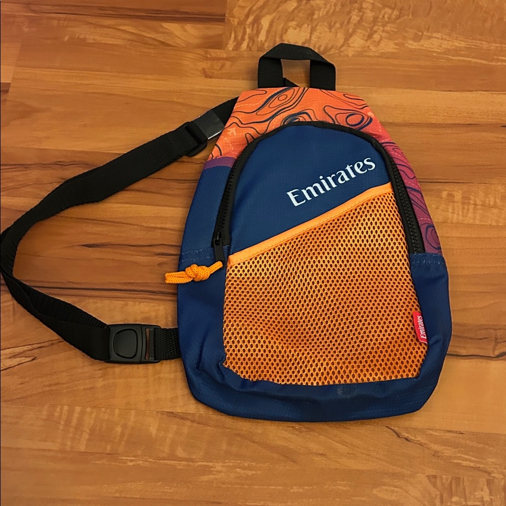 Emirates Blue and Orange Sling Bag